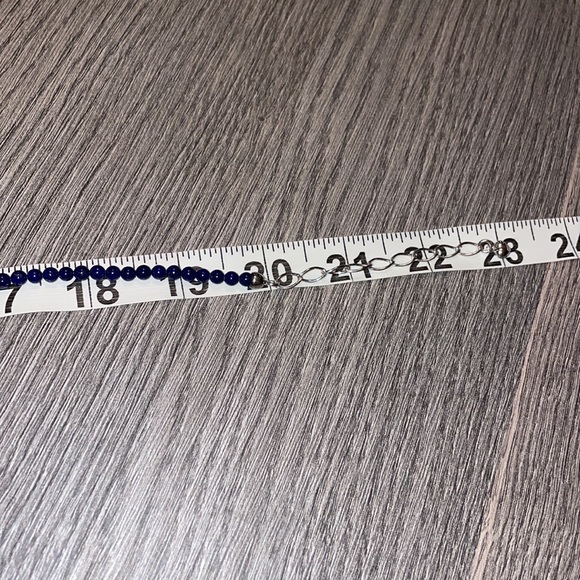 Blue bead necklace - Picture 4 of 6